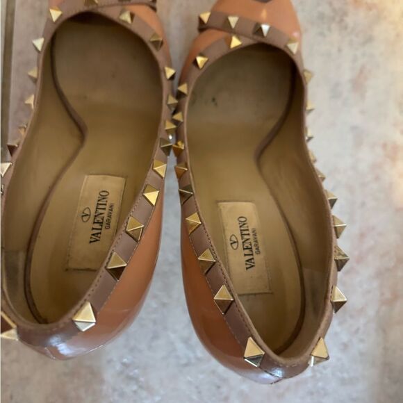 Valentino platform pumps heels babydoll dress open toe sandals stud spike shoes - Picture 12 of 13